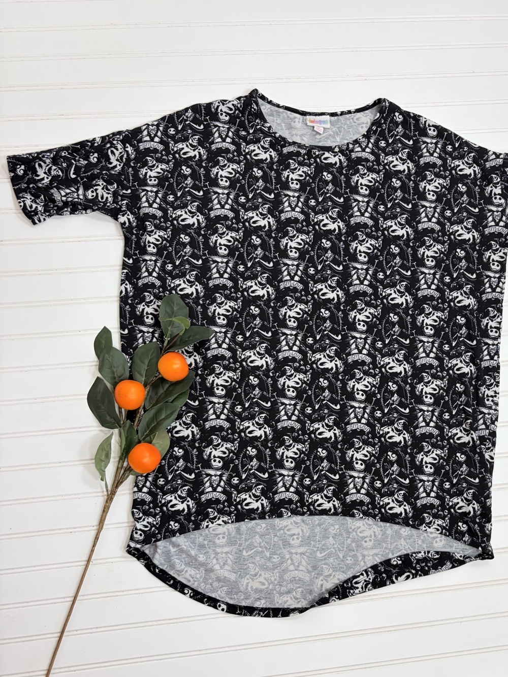 Lularoe Nightmare Before Christmas Irma Tunic Top